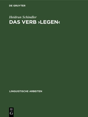cover image of Das Verb ›legen